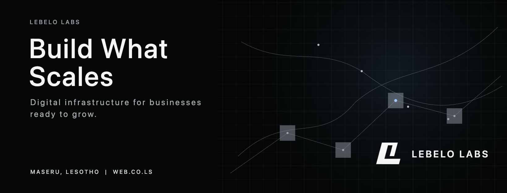 Lebelo Labs approved cover reading Build What Scales, with a network of paths and nodes